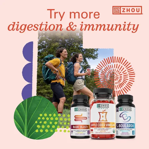 Miniatura 5 de Zhou Gut Guru - Gomitas de salud intestinal para hombres y mujeres, suplemento de fibra prebiótica y probiótica para la digestión y apoyo a la salud