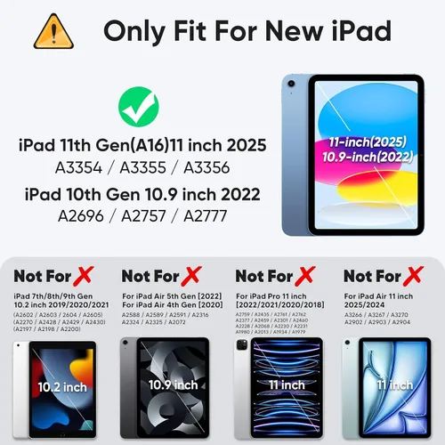 Miniatura 2 de Sibeitu Funda para iPad de 11ª (A16) 2025/10ª generación de 10.9 pulgadas 2022, funda resistente a golpes para iPad 10 con soporte para lápiz y #1