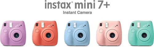 Miniatura 7 de Fujifilm Cámara Instax Mini 7+, fácil de operar, portátil, práctico espejo selfie, cámara Polaroid, perfecta para principiantes y expertos, diseño