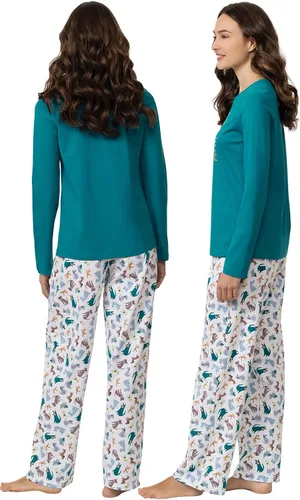 Miniatura 2 de PajamaGram Conjunto de pijamas para mujer - Pijamas de algodón, 100% algodón