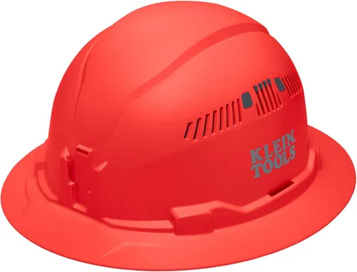 Miniatura 10 de Klein Tools Hard Hat, Vented, Full Brim Style, Padded, Self-Wicking Odor-Resistant Sweatband, Black