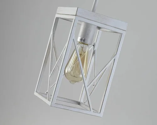 Miniatura 5 de Lámpara colgante moderna de granja con jaula de metal, varillas ajustables de una sola luz, mini accesorio de iluminación colgante rústico