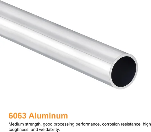 Miniatura 3 de uxcell Tubo redondo de aluminio 6063, tubo de 27 mm de diámetro exterior y 23 mm de diámetro interior de 400 mm de longitud para proyectos