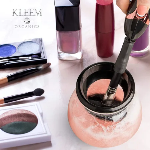 Miniatura 9 de Kleem - Máquina limpiadora de brochas de maquillaje eléctrica Lavadora automática de brochas de maquillaje y secadora giratoria con champú