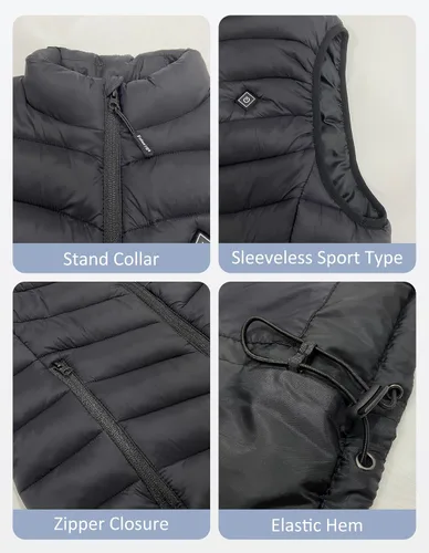 Miniatura 4 de Men's Heated Vest with Battery Pack, USB Electric Heating Vest Winter Lightweight Heated Jacket Vests for Men Women
