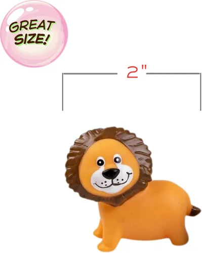 Miniatura 3 de ArtCreativity Juguetes de vinilo de animales del zoológico (paquete de 12) – Juguetes exprimibles surtidos figuras de animales de safari – Recuerdos