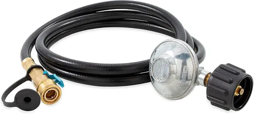 Miniatura 2 de Camco 57629 - Manguera reguladora de propano, 6 pies, con conector rápido hembra de Acme Nut