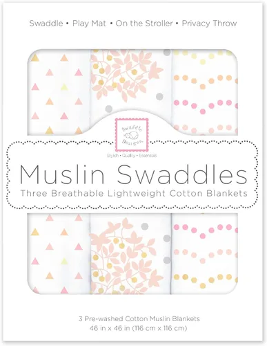 Miniatura 10 de SwaddleDesigns Mantas de muselina de algodón para bebé, niño y niña, mantas neutras para recién nacido, registro de bebé y regalo, 46 x 46 pulgadas