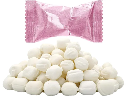 The Dreidel Company 55 unidades de menta rosa pastel, caramelos de menta, menta después de la cena, caramelo de mantequilla y menta, sin grasa,