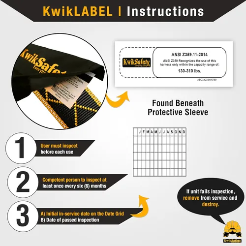 Miniatura 8 de KwikSafety - SCORPION Safety Harness [w/Attached 6ft Lanyard] Safety Harness Fall Protection Kit ANSI OSHA Premium