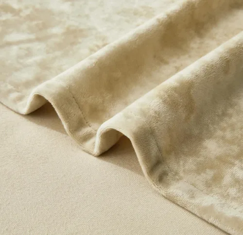 Miniatura 9 de Chezmoi Collection Lux - Juego de 2 paneles de cortinas de terciopelo triturado beige, 72 pulgadas de largo, para oscurecer la habitación, cortinas