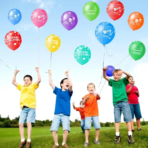 Miniatura 6 de 50 unidades de 12 pulgadas, Globos de Feliz Cumpleaños para Hombres y Mujeres, Globos Surtidos para Fiesta, Hermosa Decoración con Flores Impresas
