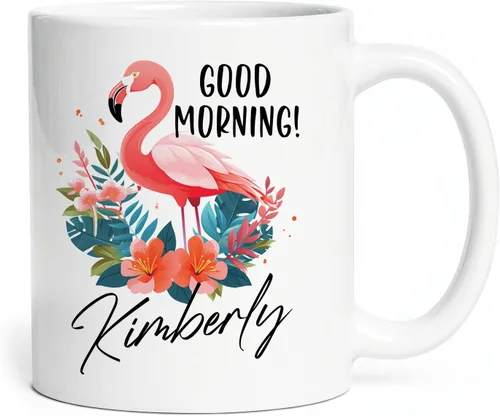 Miniatura 10 de Taza de flamenco personalizada 2023, Flock Of Flamingo Mug para cumpleaños de los amantes del flamenco, taza de café personalizada de flamenco