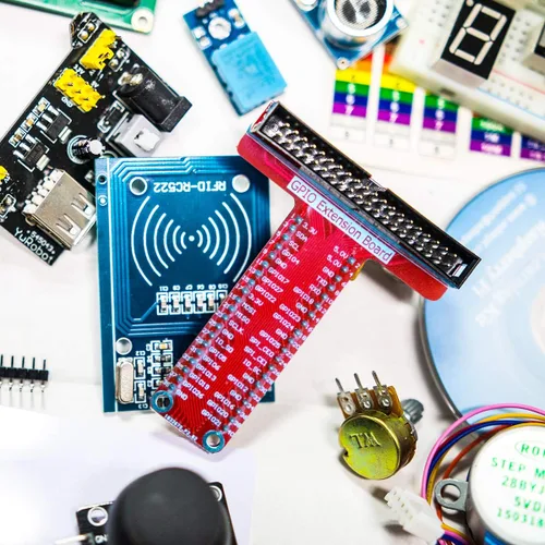 Miniatura 5 de Adeept Kit de inicio RFID para Raspberry Pi 4 3 Modelo B+ B, motor paso a paso, ADXL345, placa de extensión GPIO de 40 pines, tabla de pan sin