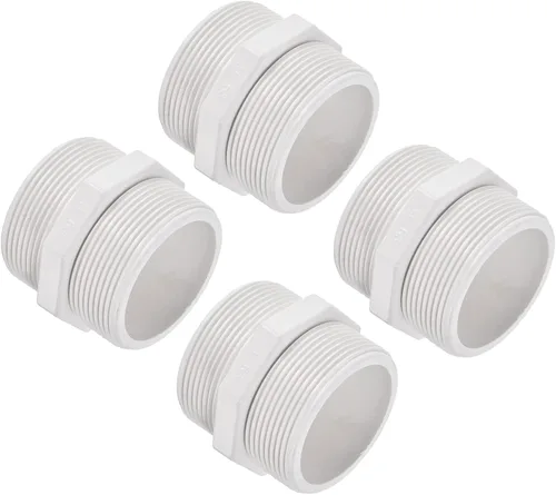 Miniatura 9 de M METERXITY Paquete de 4 accesorios de tubería de rosca macho de PVC – conector de manguera adaptador de rosca macho hexagonal G1/2, adaptador