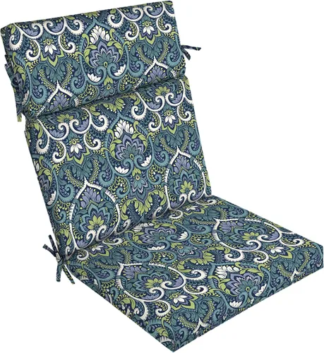 Miniatura 14 de Arden - Cojín para silla de exterior, 21 x 20 pulgadas, resistente a la lluvia, resistente a la decoloración, 20 x 21 pulgadas, Palmira Paisley azul