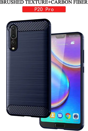 Miniatura 7 de Asuwish Funda para Huawei P20 Pro con protector de pantalla de vidrio templado y accesorios para celda, delgada y suave goma de silicona TPU Azul