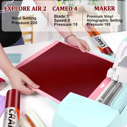 Miniatura 2 de WRAPXPERT Rollo de vinilo mate para manualidades de 12" x 10 ft, vinilo adhesivo permanente color granate para letreros, álbumes de recortes, letras