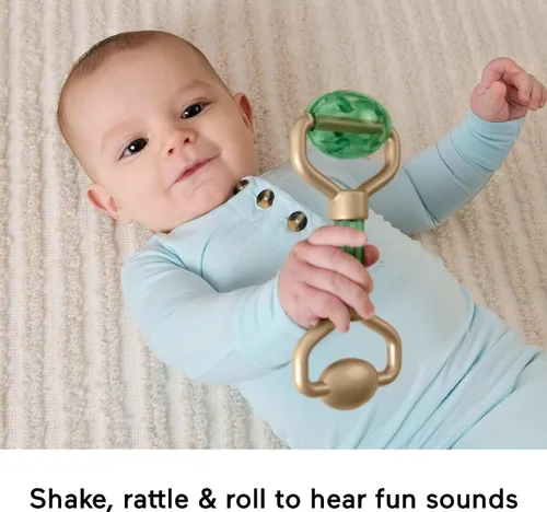 Miniatura 3 de Fisher-Price Baby Toys Mini Me Moments - Juego sensorial de cuidado personal, 6 piezas, sonajero y mordedor, actividades para recién nacidos a