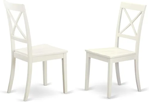 Miniatura 6 de East West Furniture LGBO7-LWH-W - Juego de cocina de 7 piezas que consta de una mesa rectangular con hojas de mariposa y 6 sillas de comedor, 42 x