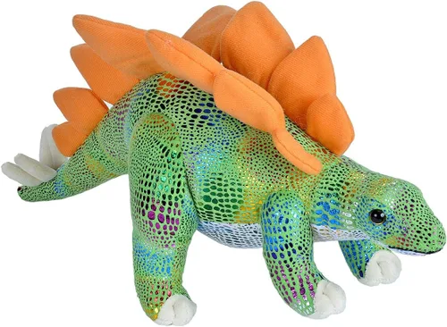 Wild Republic Stegosaurus - Peluche de dinosaurio, juguete de peluche, regalos para niños, purpurina de 19 pulgadas
