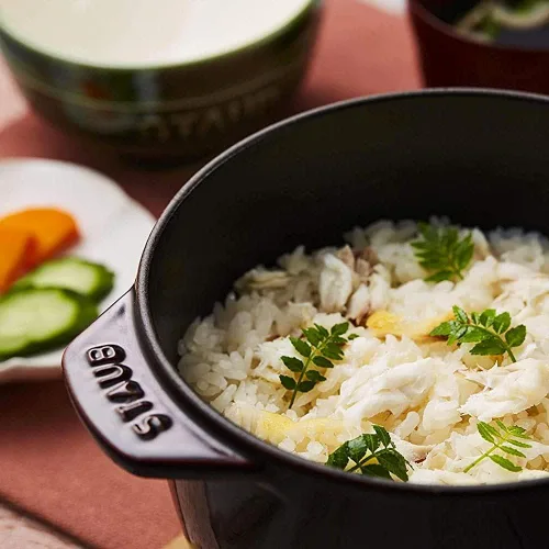 Miniatura 3 de staub La Cocotte de GOHAN 40509-655 La Cocotte de GOHAN Black M 6.3 pulgadas (6.3 in), olla de hierro fundido, compatible con inducción, olla