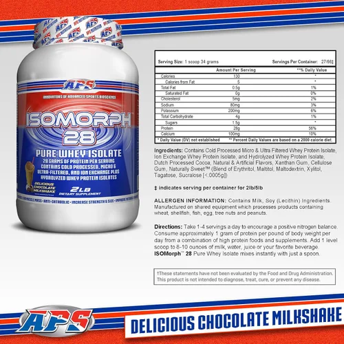 Miniatura 2 de APS Nutrition Isomorph 28 Batido de chocolate, 2 libras