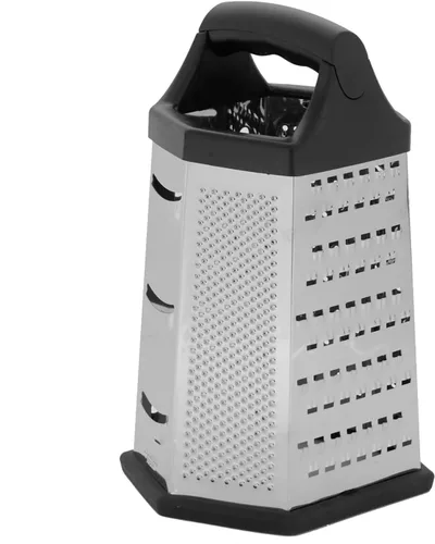 Miniatura 3 de Home Basics Rallador de queso de acero inoxidable de 6 caras, negro
