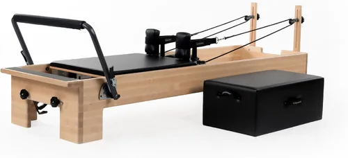 Miniatura 6 de Reformer de Pilates de estudio Balanced Body con caja de ejercicio sentado, máquina de Pilates para equipo de estudio o gimnasio en casa