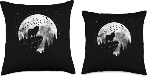 Miniatura 3 de Chow Chow Dog Breed Night Stroll for Dog Owner Throw Pillow