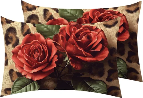 Miniatura 8 de Juego de 2 fundas de almohada retro de los años 70 de tamaño estándar, fundas de almohada de microfibra suave y transpirable con cierre de sobre