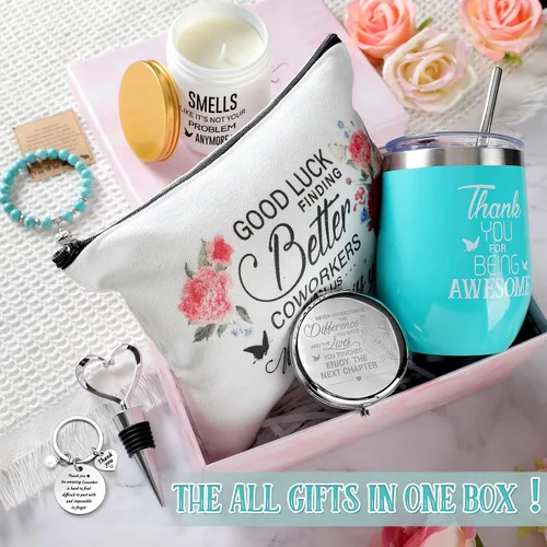 Miniatura 2 de 11 unidades, regalos de despedida para compañeros de trabajo, mujeres, cesta de regalo de despedida para mujeres, mujeres, jefas