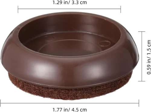 Miniatura 3 de Angoily Almohadillas y deslizadores de muebles para suelos de madera dura, 10 unidades de fieltro para patas de silla, almohadillas de movimiento