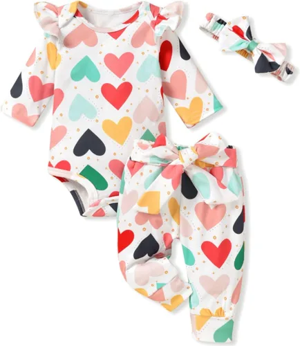Miniatura 53 de Aalizzwell Conjunto de mameluco acanalado para bebé recién nacido prematuro para otoño e invierno