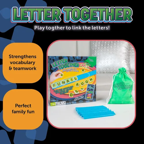 Miniatura 2 de Juego de cartas juntas, juega juntos para vincular las letras, juegos familiares para niños y adultos, juego cooperativo de ortografía para edades