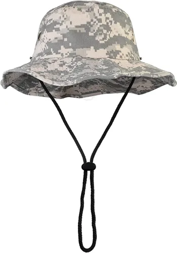 Miniatura 24 de Sombreros de ala ancha para senderismo, pesca, safari, Boonie, 100% algodón, protección solar UV, para hombres y mujeres, actividades al aire libre