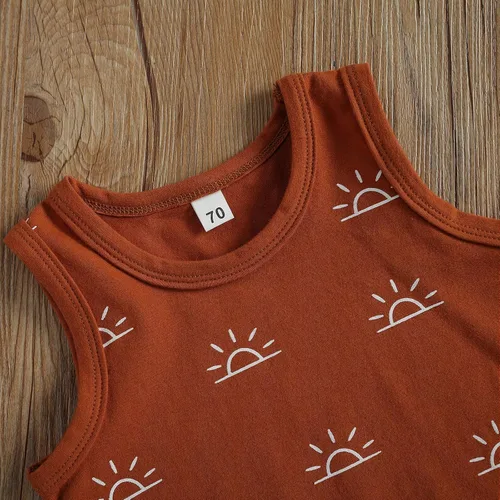 Miniatura 3 de Amiblvowa Newborn Infant Baby Boy Shorts Set Camisole Tank Top Jogger Shorts Outfit 2Pcs Summer Casual Clothes