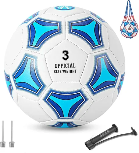 STEEFAN Balón de Fútbol Tamaño 3/4/5 para Niños Juego al Aire Libre, Balón de Fútbol que Cambia de Color con Red de Transporte, Balón de Tamaño
