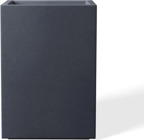Miniatura 18 de Kante Macetas rectangulares de hormigón de 18.5 pulgadas de alto, macetas ligeras para interiores y exteriores con orificio de drenaje y tapón