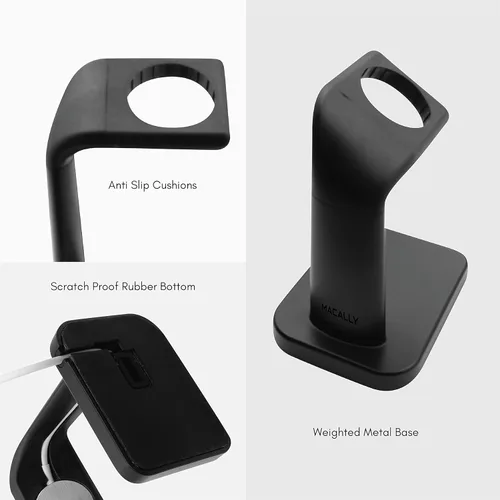 Miniatura 6 de Macally Soporte de cargador para Apple Watch Series Ultra, 9, 8, 7, 6, 5, 4, 3, 2, 1, SE