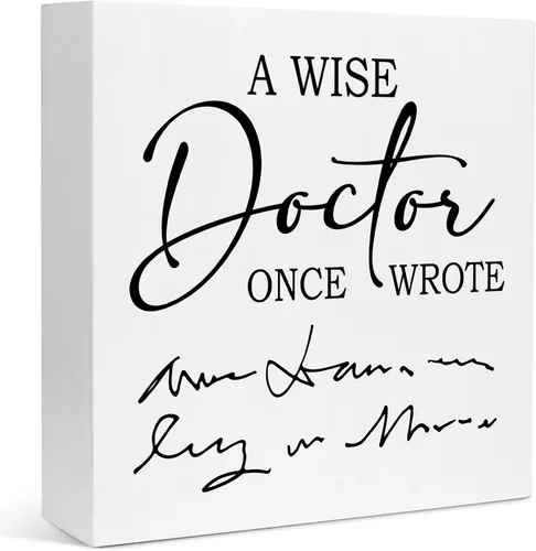 Creoate Letreros decorativos, regalos divertidos para compañeros de trabajo, regalos de dentista para hombres, regalos para el día del médico,
