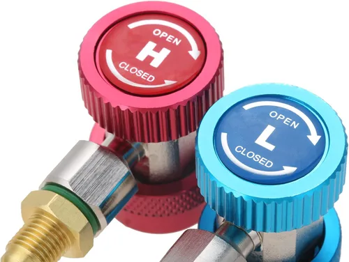 Miniatura 8 de Mtsoonig R134A - Adaptador de acoplador rápido, R134A R22 R12, AC R134A, acoplador rápido ajustable alto y bajo con R22 R12 R502 a R134A Adaptador