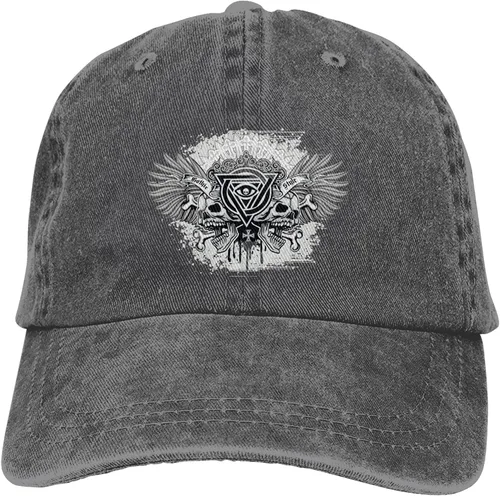 Miniatura 9 de Cowboy Hat Trendy Hats for Man and Women Djustable Four Season Outdoor Baseball Cap of Hell Skull with Angel Deep Heather