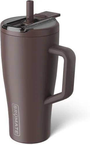 Miniatura 89 de BrüMate Era Flip - Vaso de 30 onzas con tapa con pajilla cubierta 100 % a prueba de fugas, popote higiénico cubierto, botella de agua de acero