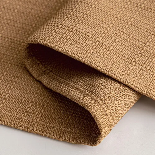 Miniatura 5 de MIULEE Cortinas texturizadas de lino sintético marrón natural de 84 pulgadas de largo, juego de 2 paneles para sala de estar y dormitorio, tejido