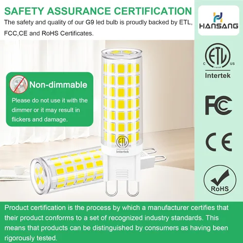 Miniatura 6 de Bombilla LED G9 de 6 W (equivalente a halógeno de 60 W), bombilla G9 con base de dos pines, blanco natural 4000K G9 bombillas de base para Natural