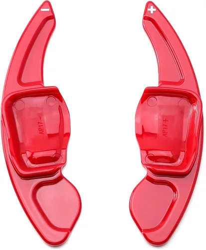 Miniatura 2 de iJDMTOY Extensiones de paleta grandes con acabado rojo brillante compatibles con Volkswagen MK6 Golf/GTI CC Tiguan Touareg Beetle Jetta (A6), etc