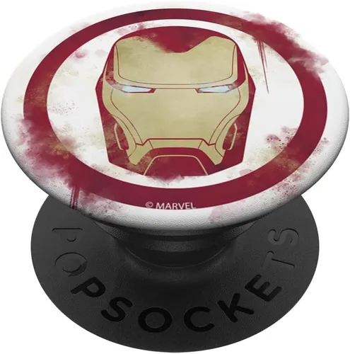 Marvel Avengers Endgame Iron Man Spray Paint Logo - PopSockets Grip and Stand for Phones and Tablets