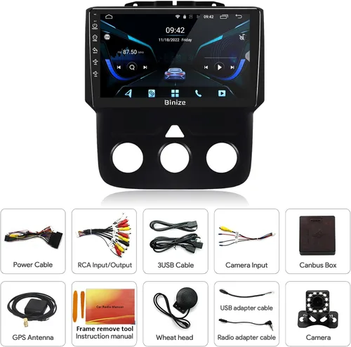 Miniatura 7 de Binize Android 13 - Estéreo para automóvil compatible con Dodge Ram 1500/2500/3500 Radio 2013 2014 2015 2016 2017 2018, unidad principal de radio