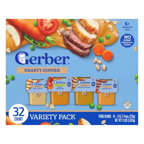 Miniatura 17 de Gerber Mezcla de puré de comida para bebés, desayuno y cena, tinas de puré para bebés, paquete de 16